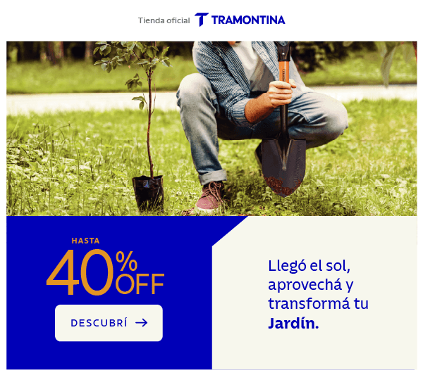 Hasta 40% OFF en tu jardín
